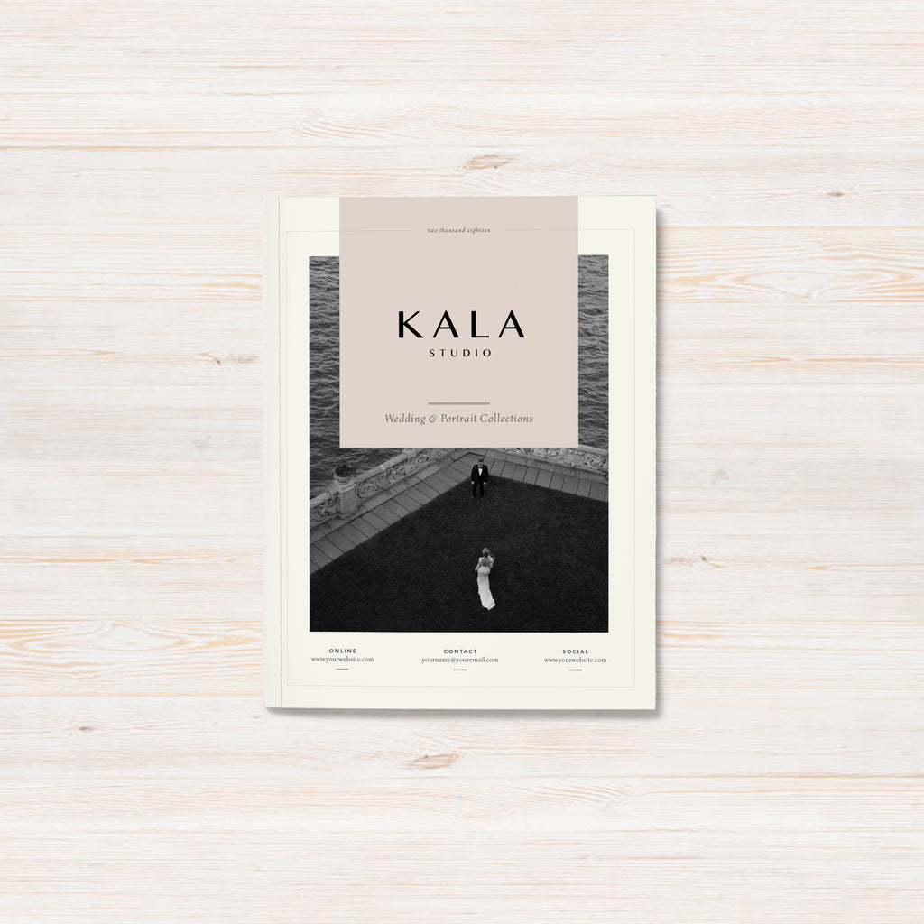 editorial pricing guide template emphasizes elegance and charm. kala pricing guide template